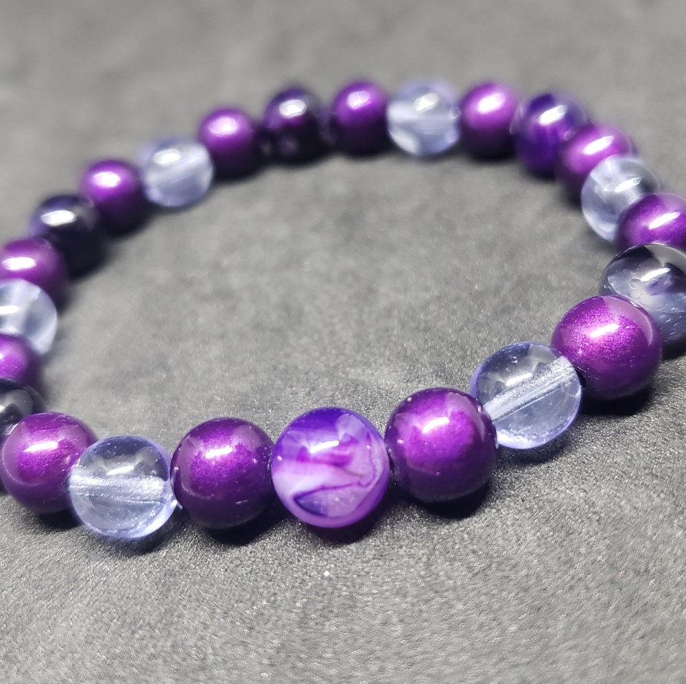 Grape agate and Alexandrite healing bracelet